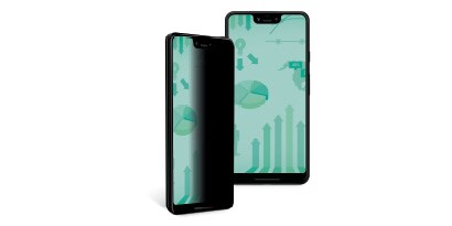Photograph of the Google Pixel 3 XL Phone with 3M Privacy Screen Protector applied
