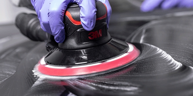 P3000 P5000 P8000 3M Trizact Hookit Foam Abrasives doing scratch refinement
