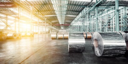 Primary Metal Rolls in Warehouse
