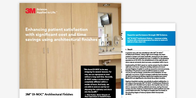 HealthPartners Regions Hospital architectural design project using 3M™ DI-NOC™ Architectural Finishes