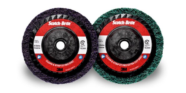 Two Scotch-Brite Clean and Strip XT Pro Discs