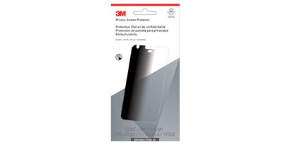 Photograph of the 3M Privacy Screen Protector for Google Pixel XL Phone Package
