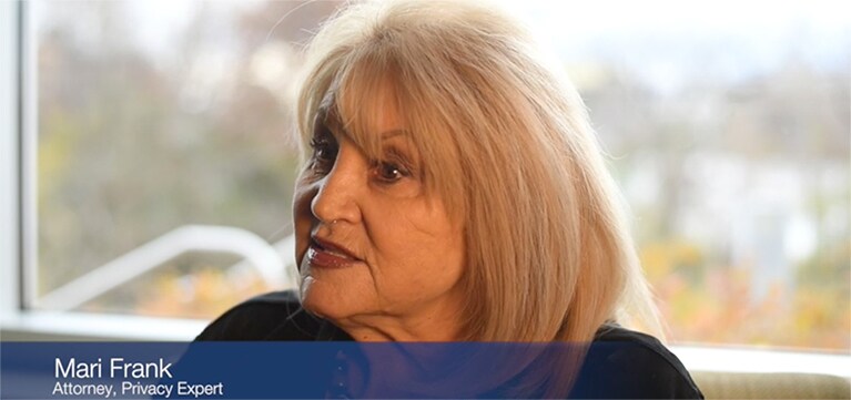 Video still of Mari Frank