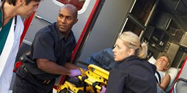 first responders talking to a doctor
