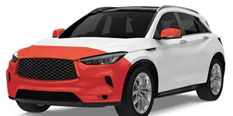 Partial car paint protection film coverage
