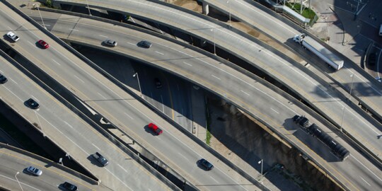 high angle view of a highway

