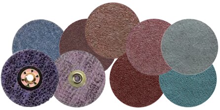 A group of circular grinding discs
