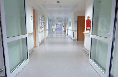 Long shot of a hallway