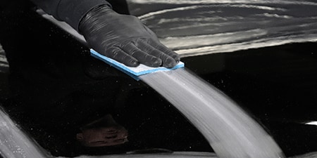 P800 P1000 3M Hookit Flexible Foam Abrasive Sheet doing blend prep
