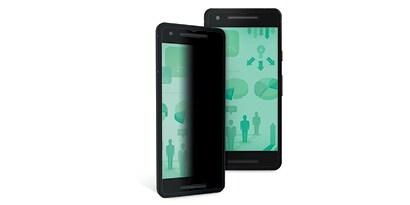 Photograph of the Google Pixel 2 Phone with 3M Privacy Screen Protector applied
