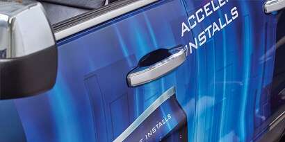 close-up of a door handle
