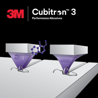 Illustration of two abrasive grains cutting a surface
