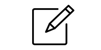 Icon with pencil and paper
